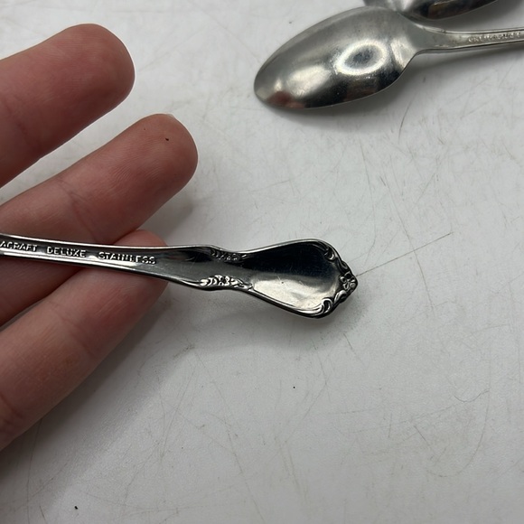 Oneida Craft Deluxe Lot Of 3 Silverware Fork Spoon Stainless - Picture 12 of 16